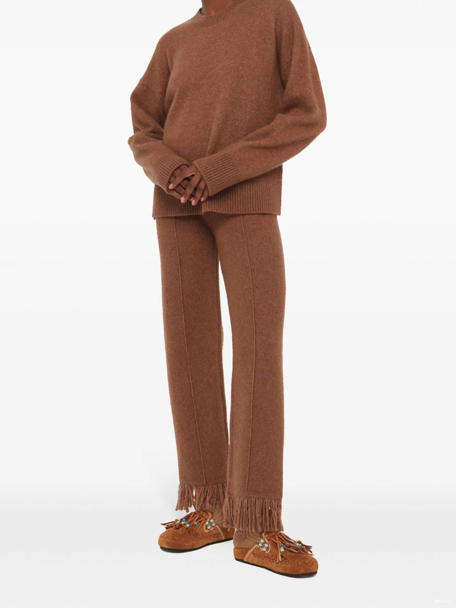 Cheap cashmere-blend Alanui jumper Women ribbed-edge 0814